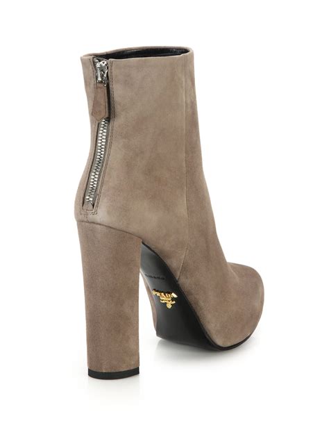 prada suede booties|prada platform booties.